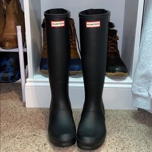 Tall Black Hunter Boots
